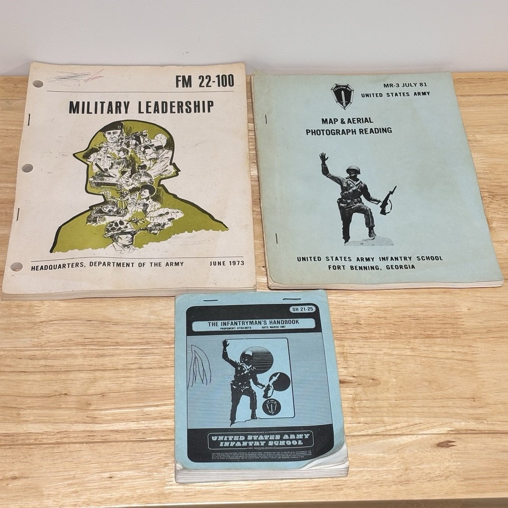Vintage US Military Leadership Books Lot‎ of 3 Army
